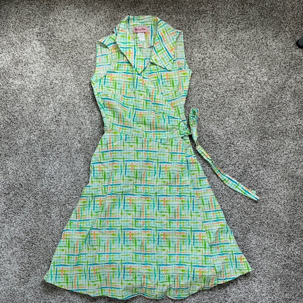 Vintage Style Sleeveless Wrap Dress